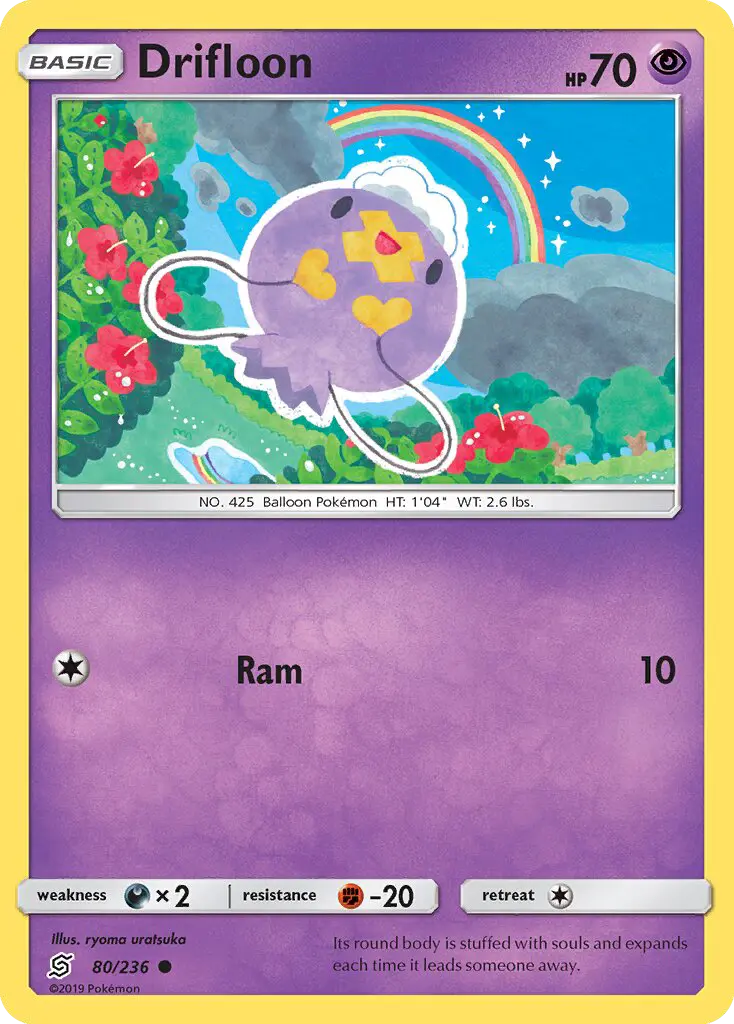 Drifloon Common rarity Unified Minds Pokémon card price — $0.58