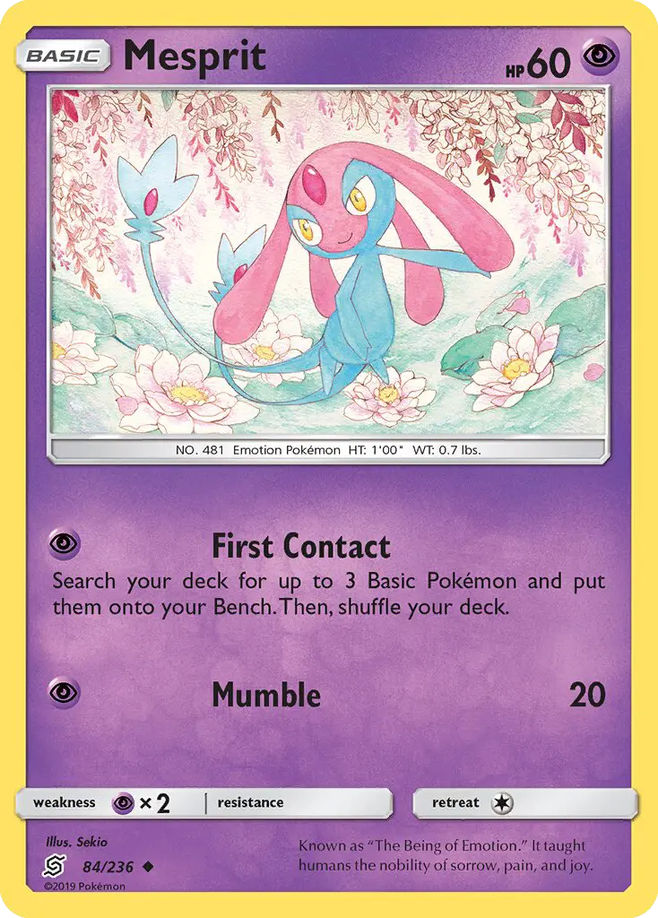 Mesprit Uncommon rarity Unified Minds Pokémon card price — $0.87