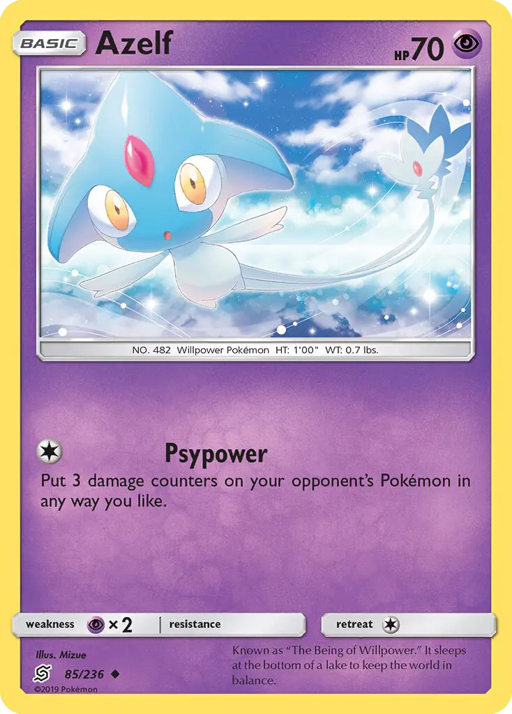 Azelf Uncommon rarity Unified Minds Pokémon card price — $0.58