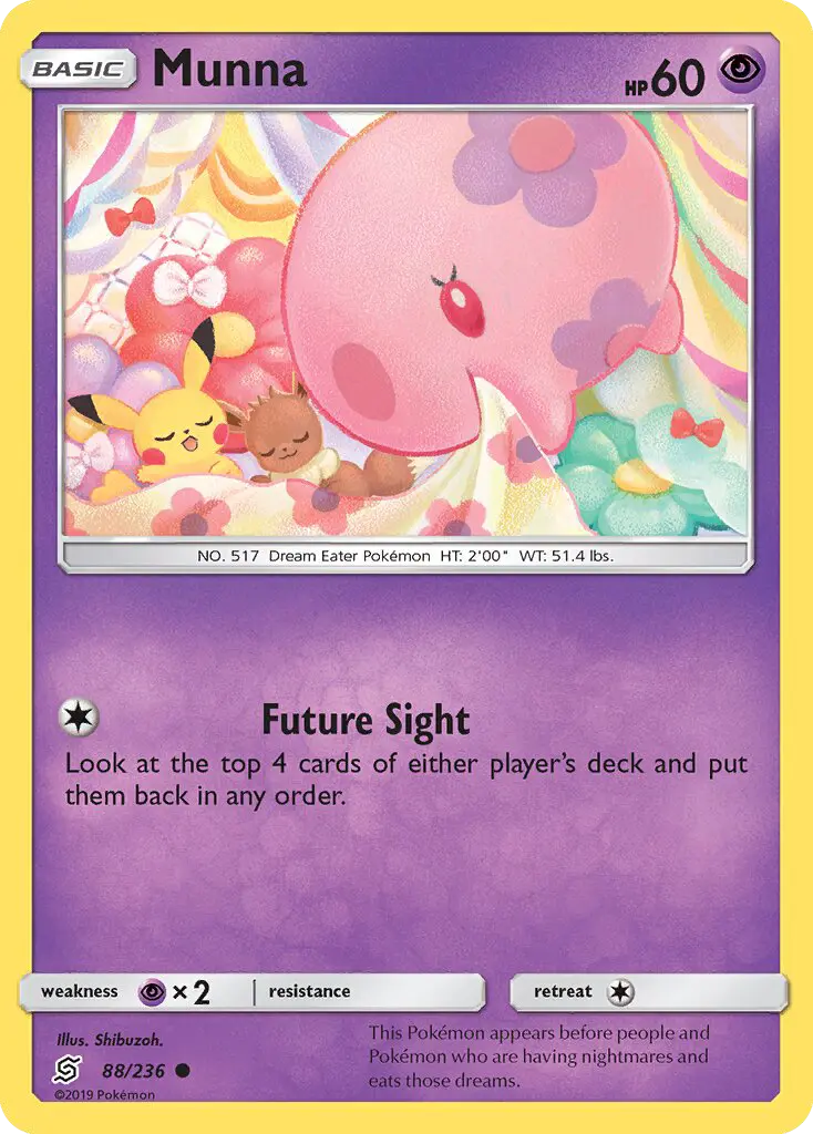 Munna Common rarity Unified Minds Pokémon card price — $17.93