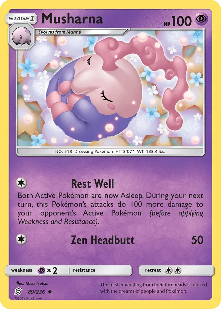 Musharna Uncommon rarity Unified Minds Pokémon card price — $0.50