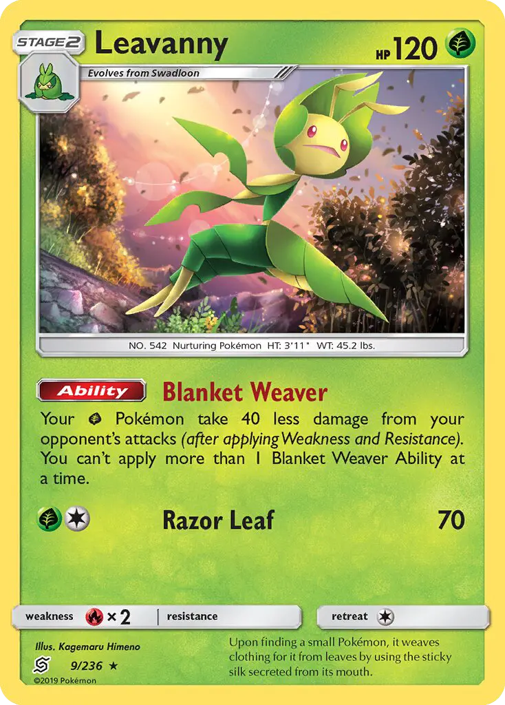 Leavanny Rare rarity Unified Minds Pokémon card price — $1.41