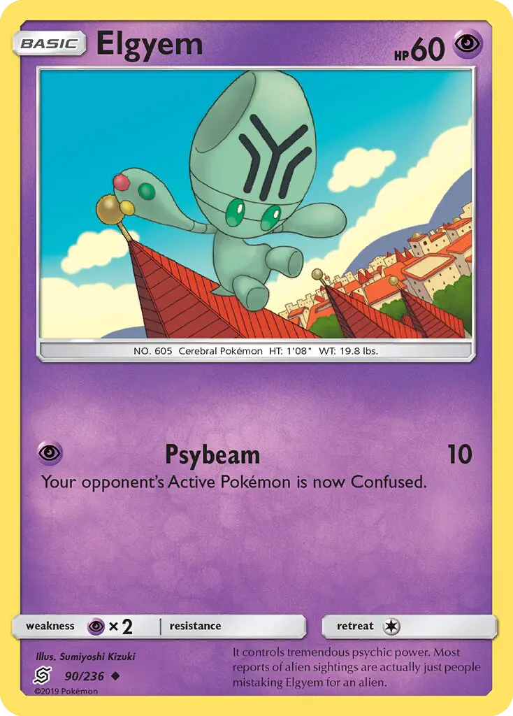 Elgyem Uncommon rarity Unified Minds Pokémon card price — $0.44