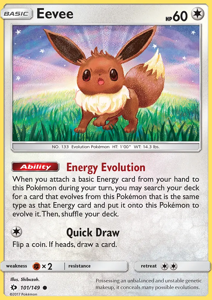 Eevee Common rarity Sun & Moon Pokémon card price — $2.09