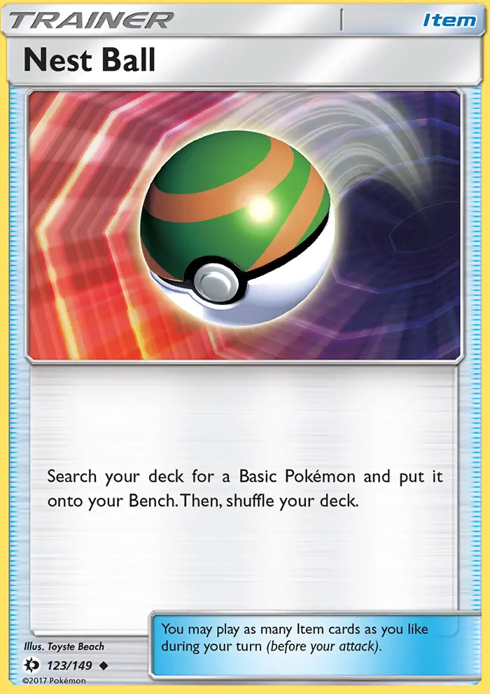 Nest Ball Uncommon rarity Sun & Moon Pokémon card price — $2.75
