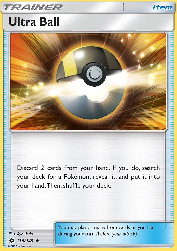 Ultra Ball Uncommon rarity Sun & Moon Pokémon card price — $0.94