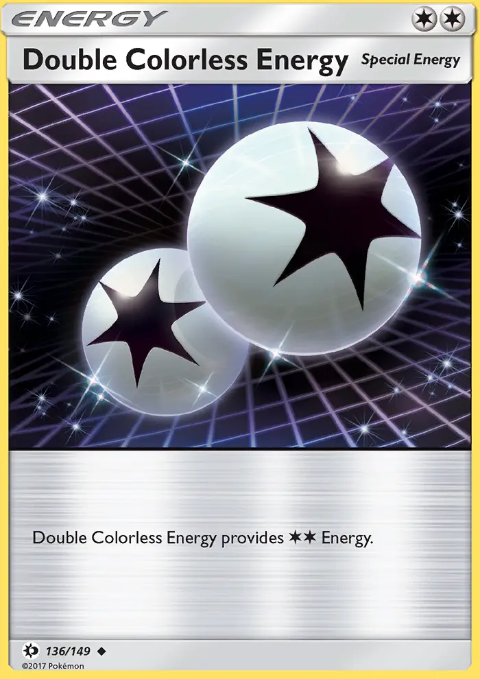 Double Colorless Energy Uncommon rarity Sun & Moon Pokémon card price — $0.60
