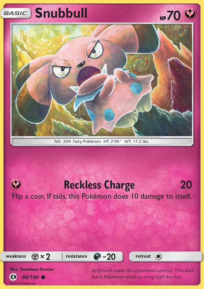 Snubbull Common rarity Sun & Moon Pokémon card price — $0.87