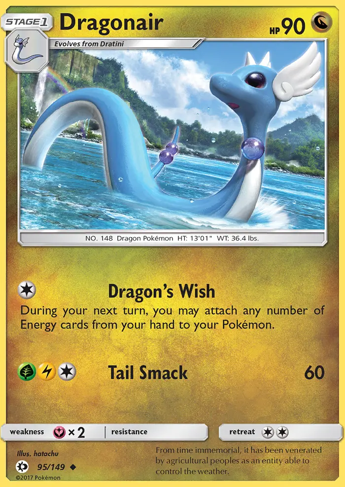 Dragonair Uncommon rarity Sun & Moon Pokémon card price — $0.72