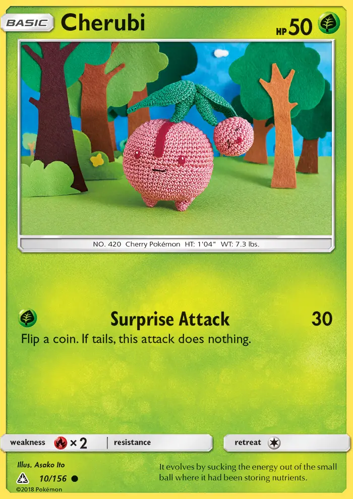 Cherubi Common rarity Ultra Prism Pokémon card price — $12.96