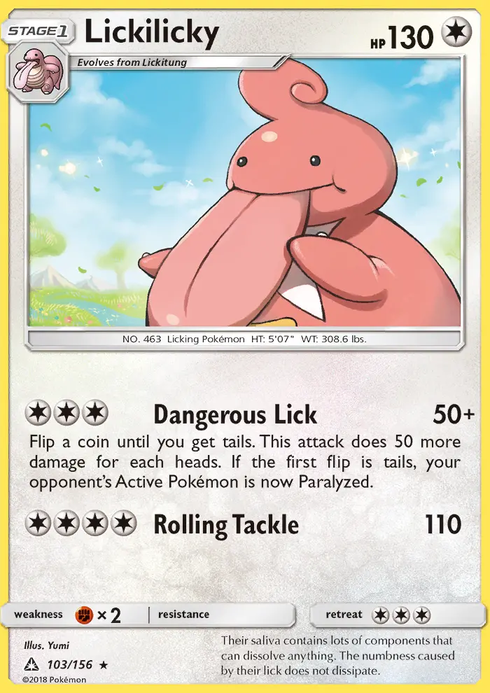 Lickilicky Rare rarity Ultra Prism Pokémon card price — $0.68