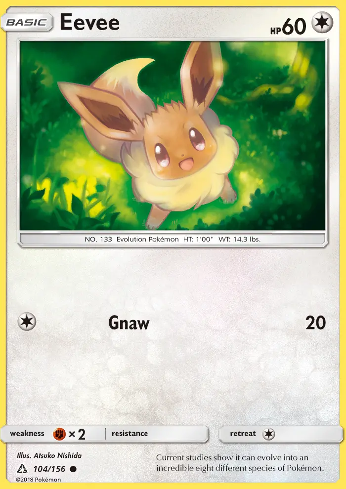 Eevee Common rarity Ultra Prism Pokémon card price — $6.64