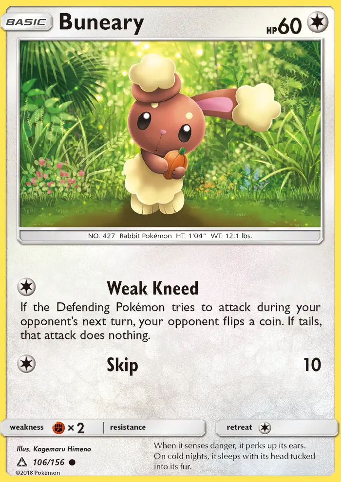 Buneary Common rarity Ultra Prism Pokémon card price — $0.48