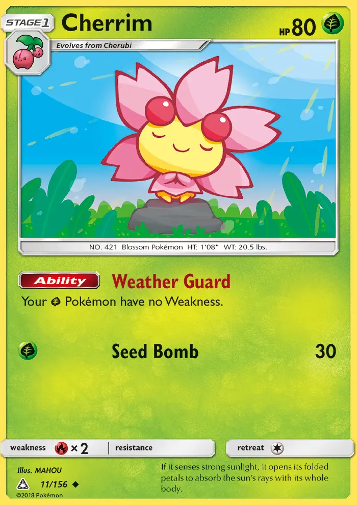 Cherrim Uncommon rarity Ultra Prism Pokémon card price — $0.67