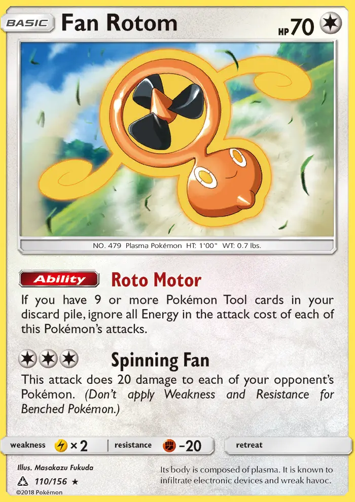 Fan Rotom Rare rarity Ultra Prism Pokémon card price — $0.94