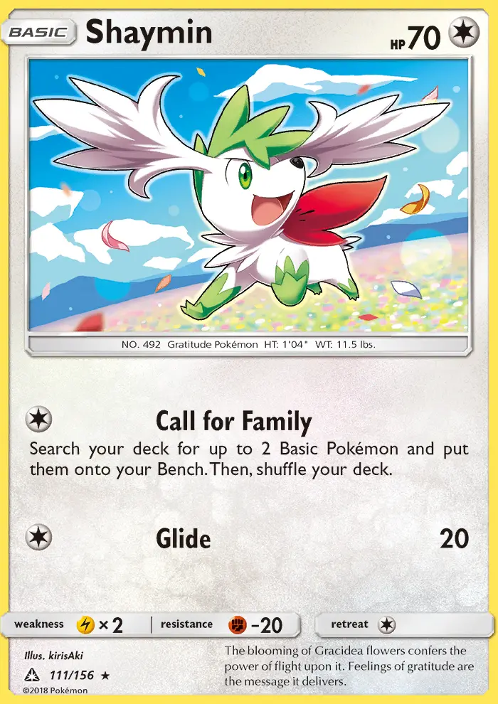 Shaymin Rare rarity Ultra Prism Pokémon card price — $0.65