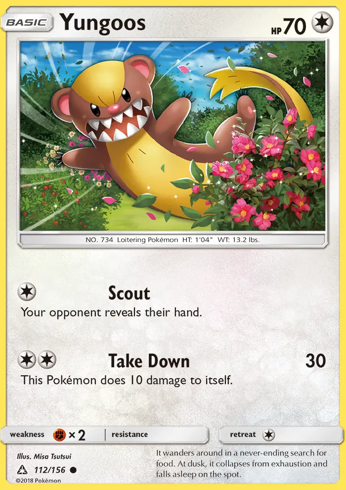Yungoos Common rarity Ultra Prism Pokémon card price — $0.42