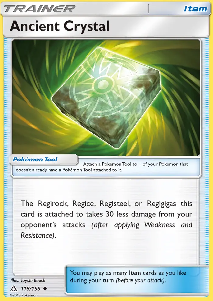Ancient Crystal Uncommon rarity Ultra Prism Pokémon card price — $0.30