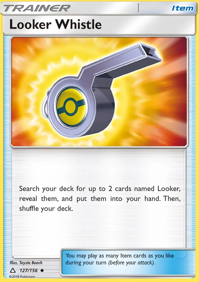 Looker Whistle Uncommon rarity Ultra Prism Pokémon card price — $0.30