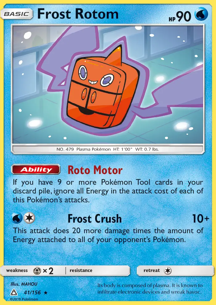 Frost Rotom Rare rarity Ultra Prism Pokémon card price — $3.32
