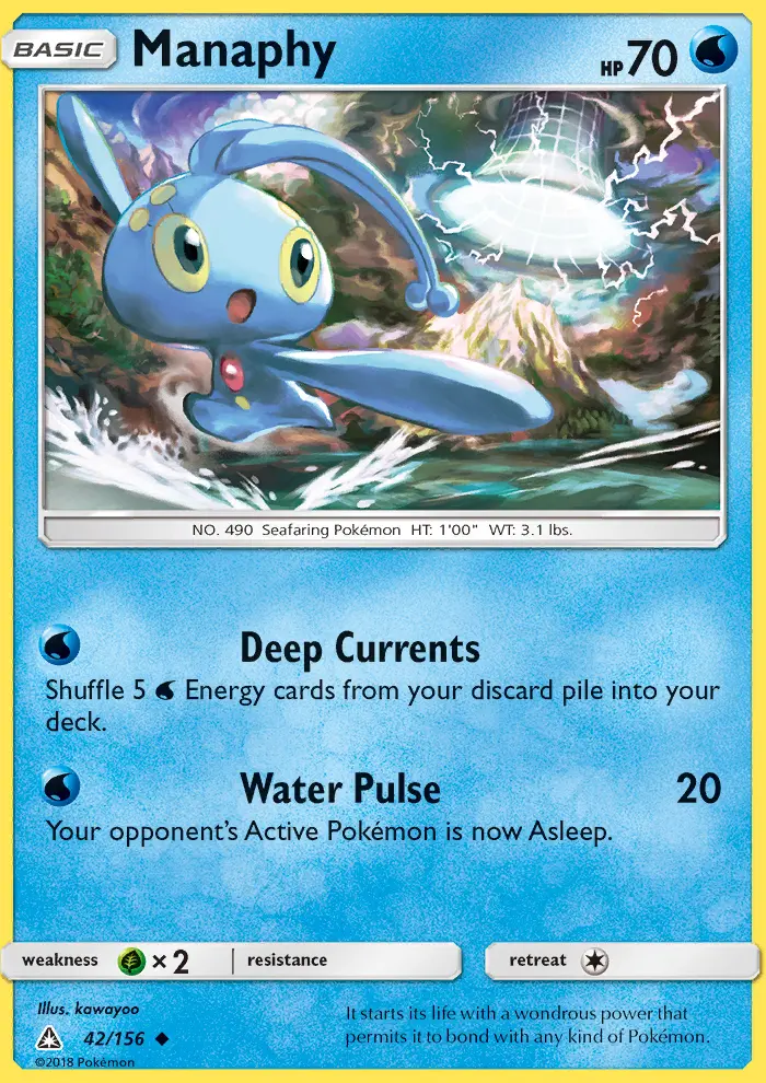 Manaphy Uncommon rarity Ultra Prism Pokémon card price — $0.47