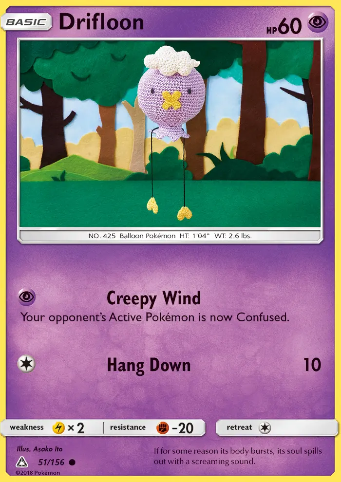 Drifloon Common rarity Ultra Prism Pokémon card price — $16.54