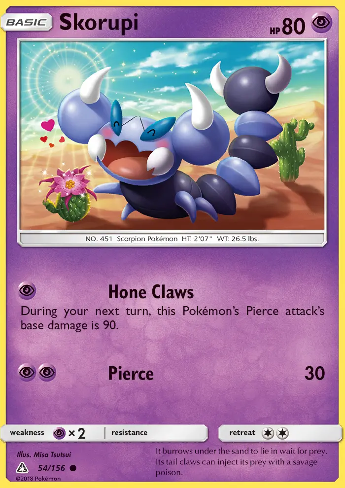 Skorupi Common rarity Ultra Prism Pokémon card price — $0.42
