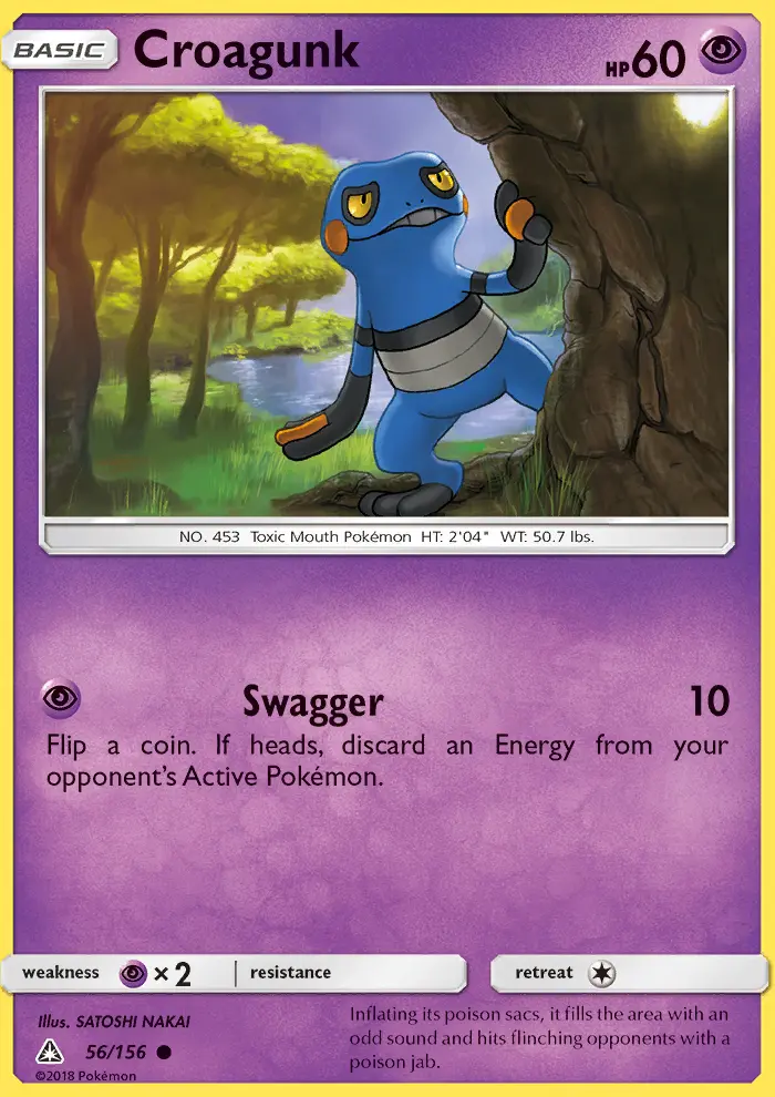 Croagunk Common rarity Ultra Prism Pokémon card price — $0.35