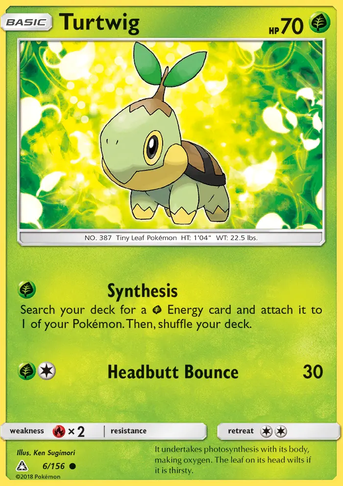 Turtwig Common rarity Ultra Prism Pokémon card price — $3.57