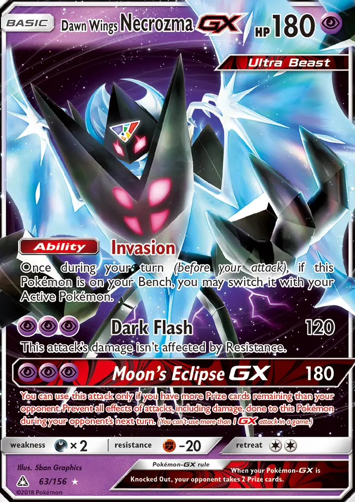 Dawn Wings Necrozma GX Ultra Rare rarity Ultra Prism Pokémon card price — $4.99