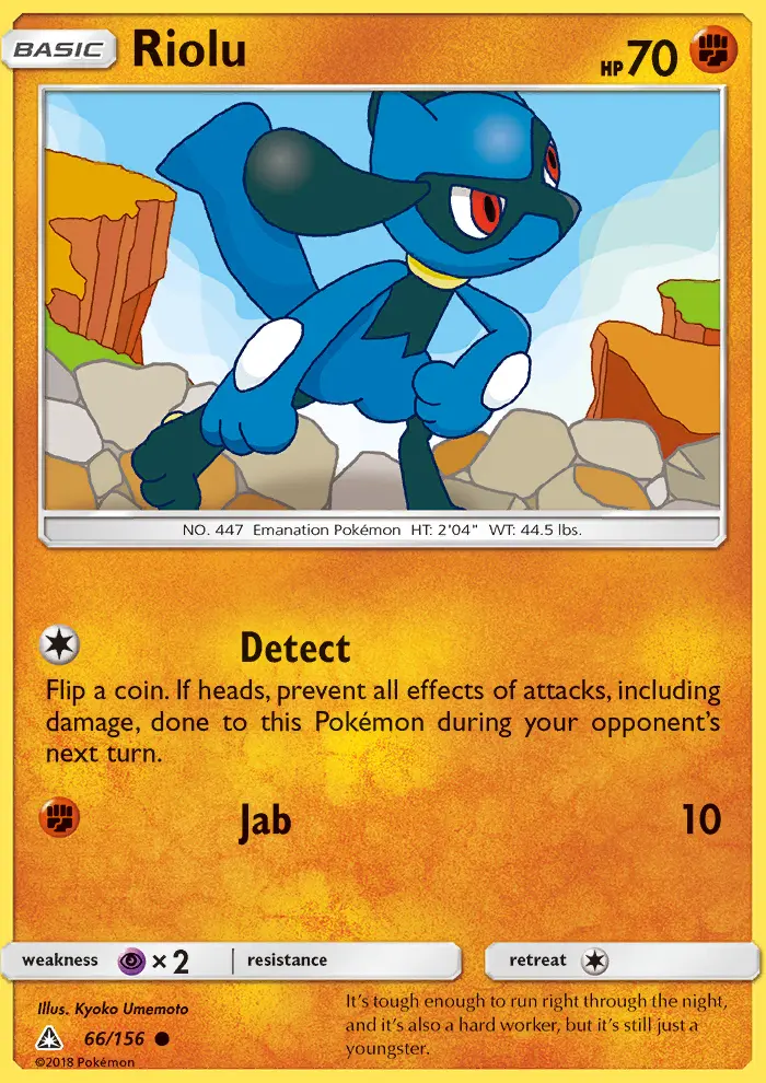 Riolu Common rarity Ultra Prism Pokémon card price — $0.73