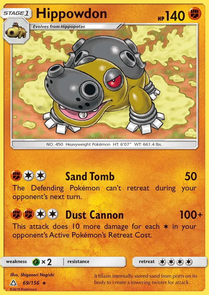 Hippowdon Rare rarity Ultra Prism Pokémon card price — $0.28