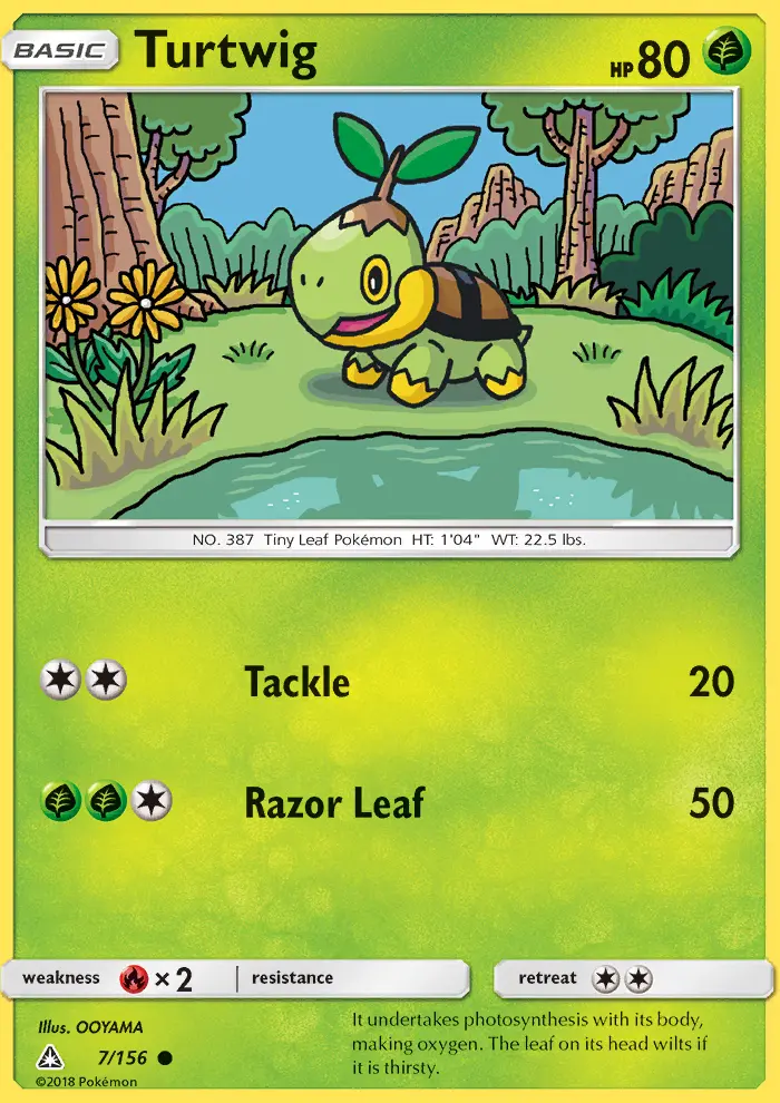 Turtwig Common rarity Ultra Prism Pokémon card price — $0.55